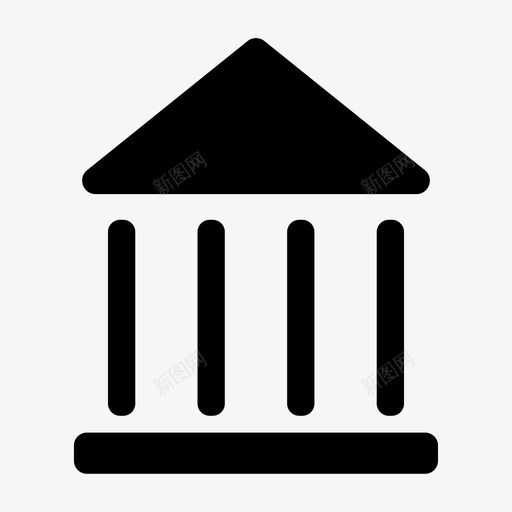 古希腊建筑万神殿房地产图标svg_新图网 https://ixintu.com 万神殿 古希腊建筑 房地产
