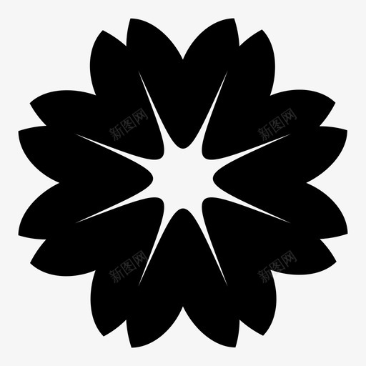 牡丹花图案图标svg_新图网 https://ixintu.com 图案 牡丹 符号 花