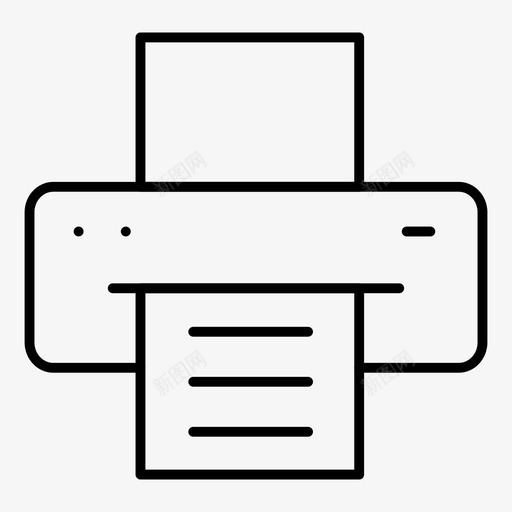 传真计算机文件图标svg_新图网 https://ixintu.com 传真 印刷 商务和办公细线卷1 打印机 技术 文件 计算机