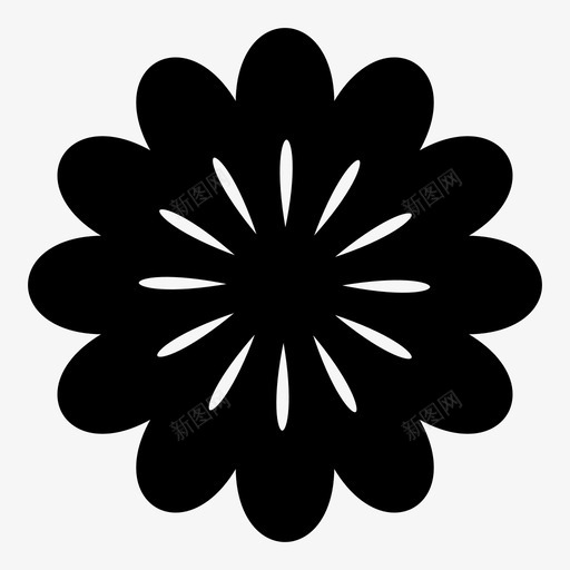 洋甘菊花图案图标svg_新图网 https://ixintu.com 图案 洋甘菊 符号 花