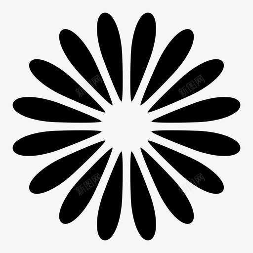 非洲菊花图案图标svg_新图网 https://ixintu.com 图案 符号 花 非洲菊