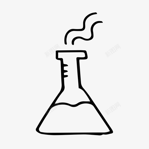 锥形瓶烧杯学校图标svg_新图网 https://ixintu.com 学校 学校涂鸦 烧杯 科学 科学课 锥形瓶