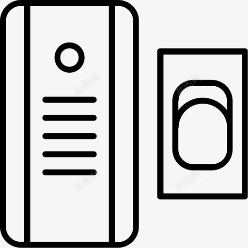 铃公寓蜂鸣器图标svg_新图网 https://ixintu.com 公寓 客人 家用工具花园 对讲机 蜂鸣器 铃