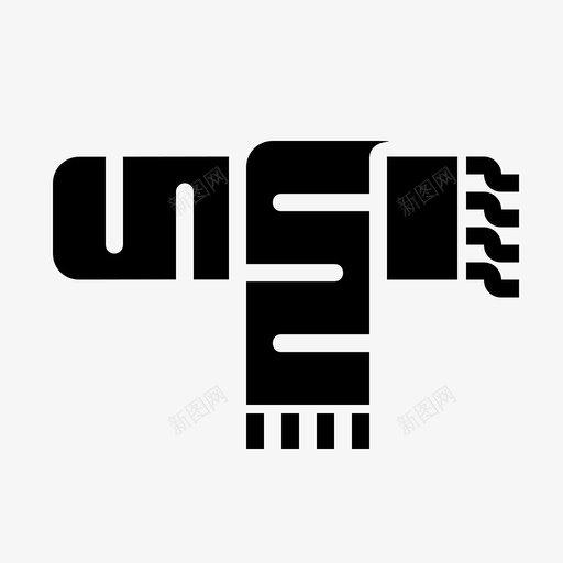 围巾针织披肩图标svg_新图网 https://ixintu.com 保暖 冬季 围巾 披肩 秋季雕刻 针织
