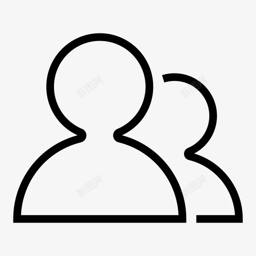 社会团体联系人朋友图标svg_新图网 https://ixintu.com 人 朋友 社交媒体 社会团体 联系人