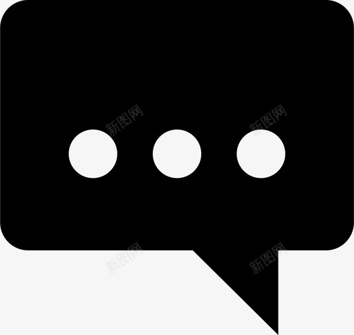 聊天信息应用程序通知图标svg_新图网 https://ixintu.com 应用程序 智能手机 聊天信息 通知