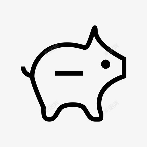 存钱罐安全的钱钱薄图标svg_新图网 https://ixintu.com 存钱罐 安全的钱 钱薄