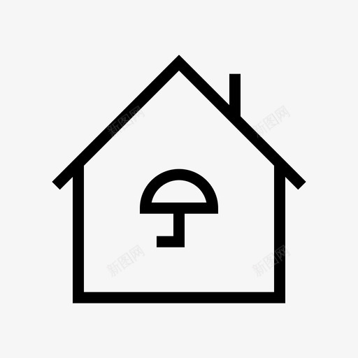 保障房保护房保安图标svg_新图网 https://ixintu.com 保安 保安灯 保护房 保障房