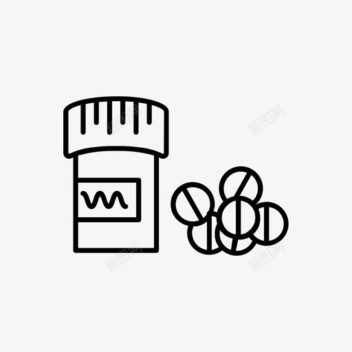 安眠药药物健康图标svg_新图网 https://ixintu.com 健康 医疗 医院 安眠药 药房 药物