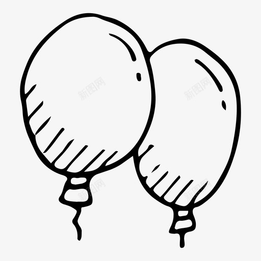 气球节日聚会图标svg_新图网 https://ixintu.com 民主党派 气球 聚会 节日