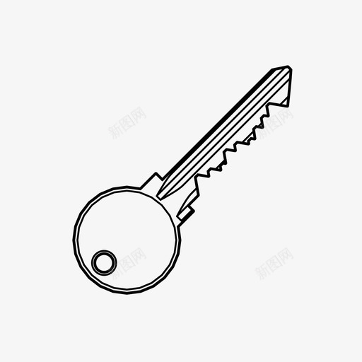 钥匙关门图标svg_新图网 https://ixintu.com 关 开 房子 钥匙 锁 门