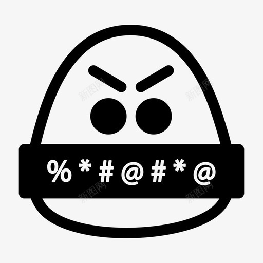 咒骂愤怒微笑图标svg_新图网 https://ixintu.com 咒骂 微笑 愤怒