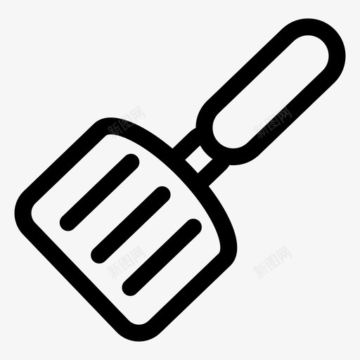 抹刀厨房用具轮廓图标svg_新图网 https://ixintu.com 厨房用具轮廓 抹刀