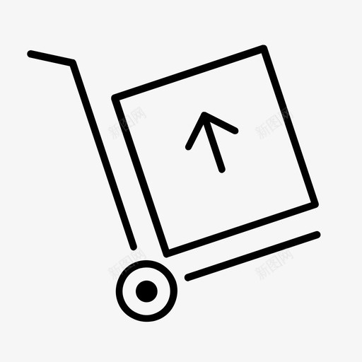 交货箭头箱子图标svg_新图网 https://ixintu.com 上部 交货 手推车 物流 箭头 箱子