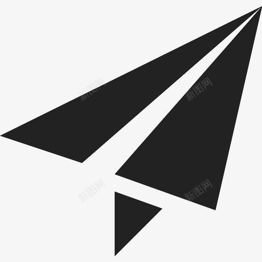 纸飞机折纸送图标svg_新图网 https://ixintu.com 折纸 玩具 纸飞机 送