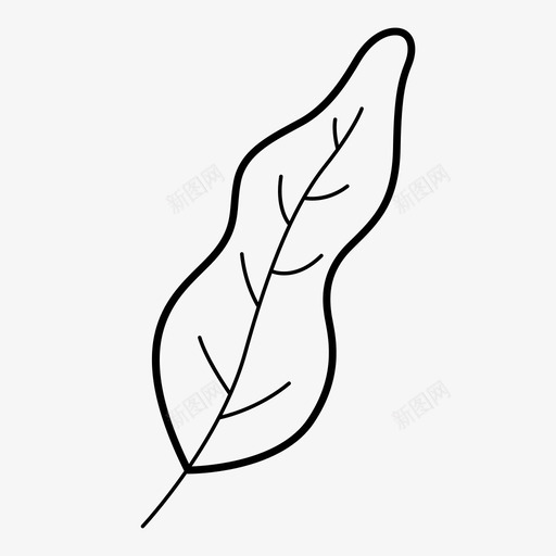 叶植物树图标svg_新图网 https://ixintu.com 叶 树 植物 蓖麻