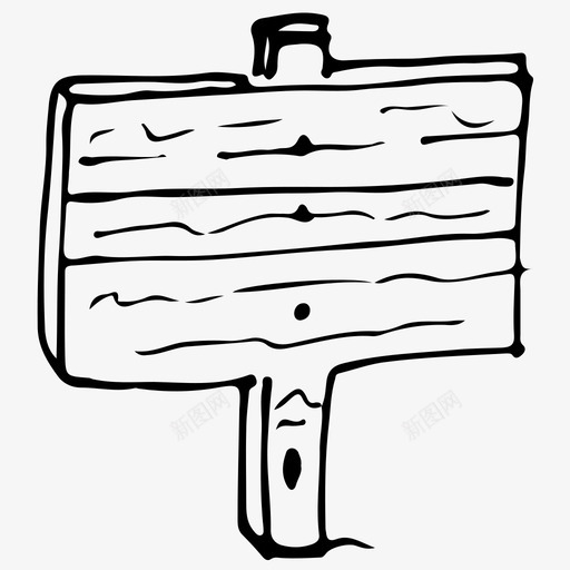 路标手绘素描图标svg_新图网 https://ixintu.com 手绘 木制标牌 素描 素描图标 路标