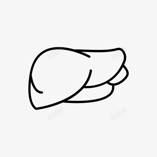 肝脏解剖学身体图标svg_新图网 https://ixintu.com 人体解剖学 健康 医学 肝脏 解剖学 身体
