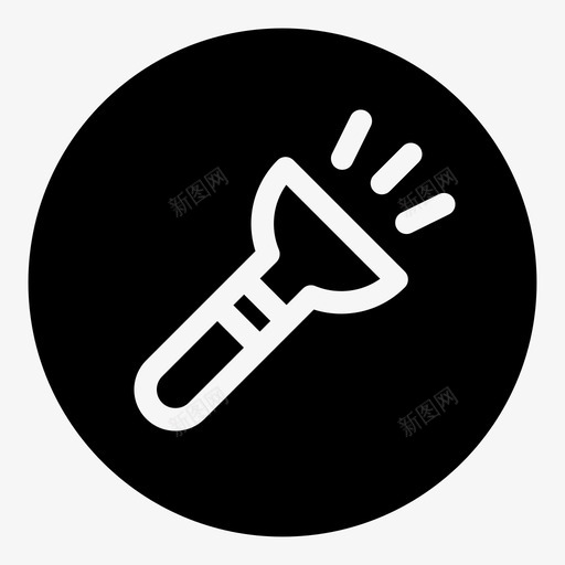 手电筒明亮野营图标svg_新图网 https://ixintu.com 手电筒 明亮 灯 电 野营