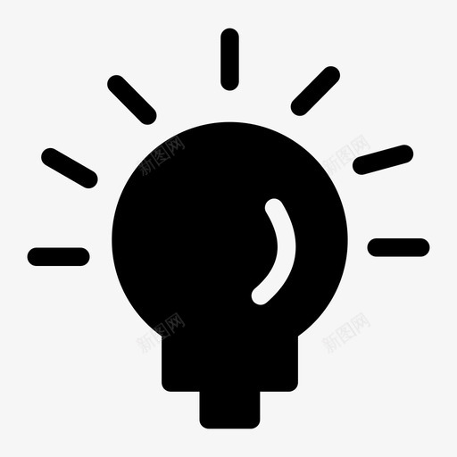 技术电思想图标svg_新图网 https://ixintu.com 思想 技术 灯泡 照明 电