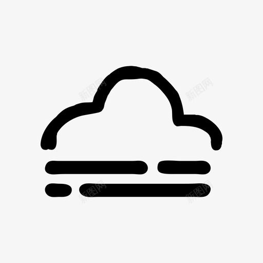 天气雾涂鸦手绘图标svg_新图网 https://ixintu.com 天气雾 手绘 手绘材料设计图标 涂鸦