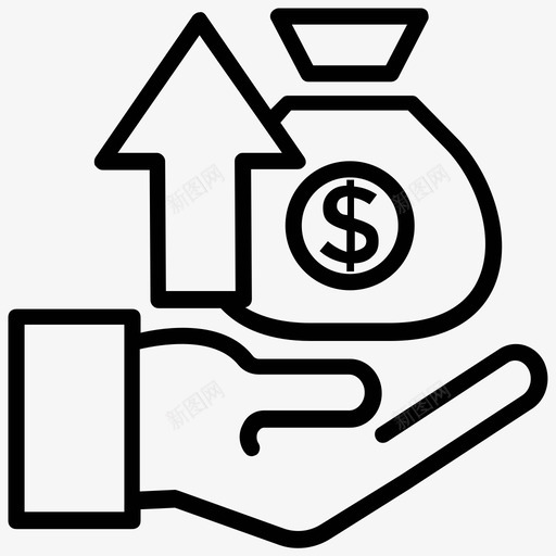 赞助投资基金赞助图标svg_新图网 https://ixintu.com 基金 赞助 赞助投资 项目管理线图标