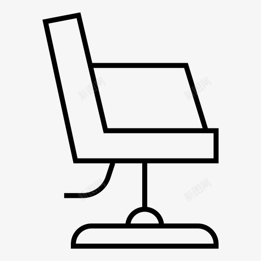椅子商务室内图标svg_新图网 https://ixintu.com 商务 室内 座椅 椅子 美容和水疗细线 轿车