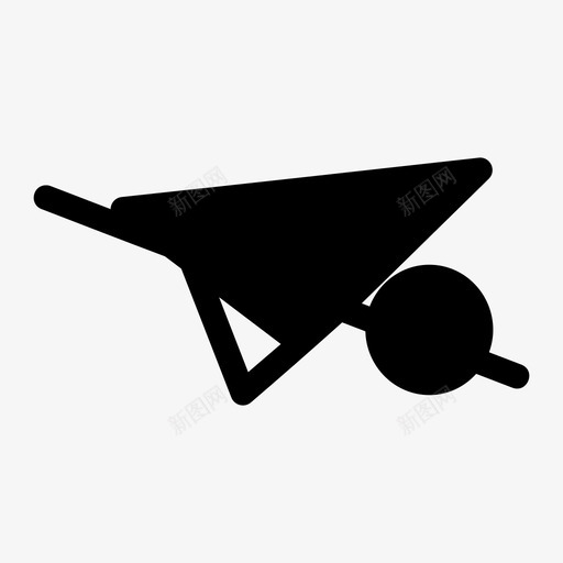 手推车建筑农民图标svg_新图网 https://ixintu.com 农民 建筑 手推车