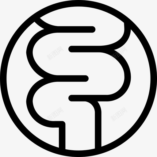 肠道身体部位健康图标svg_新图网 https://ixintu.com 健康 医学 医学24px大纲 肠道 身体部位