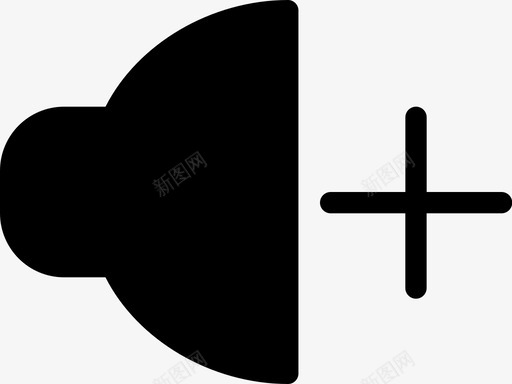 音量音频增加图标svg_新图网 https://ixintu.com 增加 声音 音乐 音量 音频