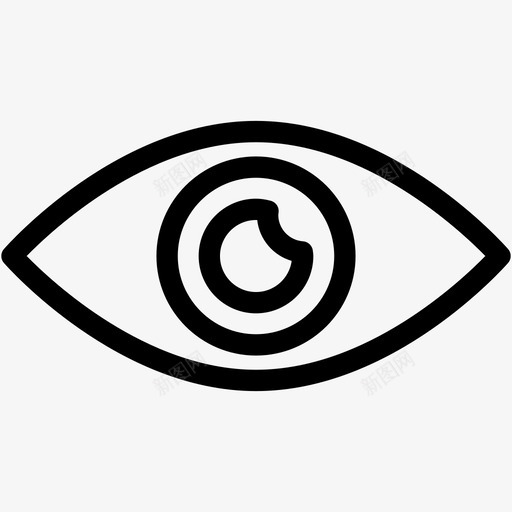 眼睛看视网膜图标svg_新图网 https://ixintu.com 可见光 摄影 看 眼睛 视网膜 视野