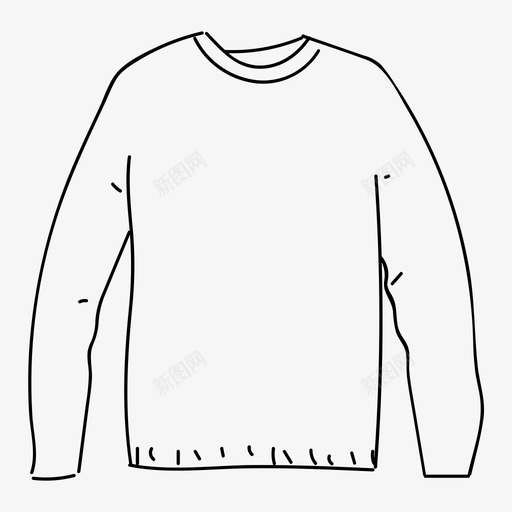 毛衣衣服套头衫图标svg_新图网 https://ixintu.com 套头衫 手绘 毛衣 衣服