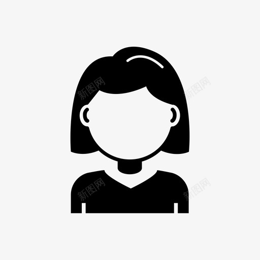 小女孩图标svg_新图网 https://ixintu.com 小女孩