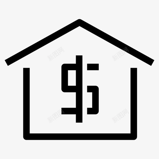 房屋成本美元房屋市场图标svg_新图网 https://ixintu.com 市场 房地产 房屋 房屋二 房屋成本美元 物业