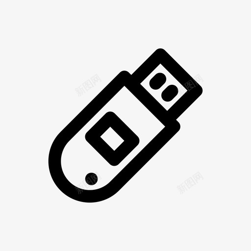 闪存盘商务科技图标svg_新图网 https://ixintu.com U盘 商务 生活图标轮廓粗 科技 闪存盘