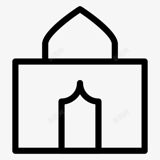 清真寺建筑商业图标svg_新图网 https://ixintu.com 商业 建筑 建筑线图标 清真寺 真实的