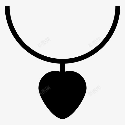 吊坠商业项链图标svg_新图网 https://ixintu.com 吊坠 商业 珠宝 美容和水疗雕刻 项链 黄金