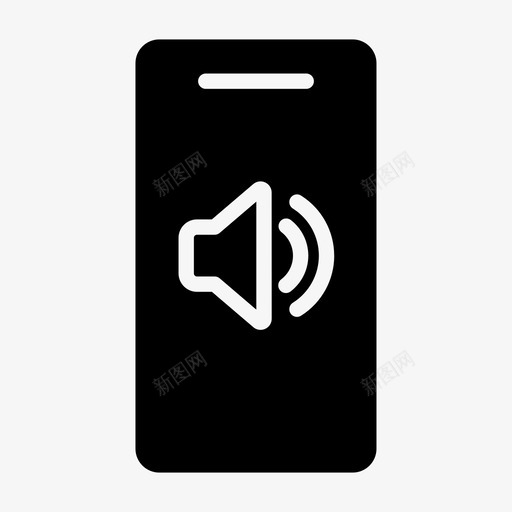 智能手机音乐手机声音图标svg_新图网 https://ixintu.com 声音 手机 扬声器 智能手机音乐 电话 音乐和声音
