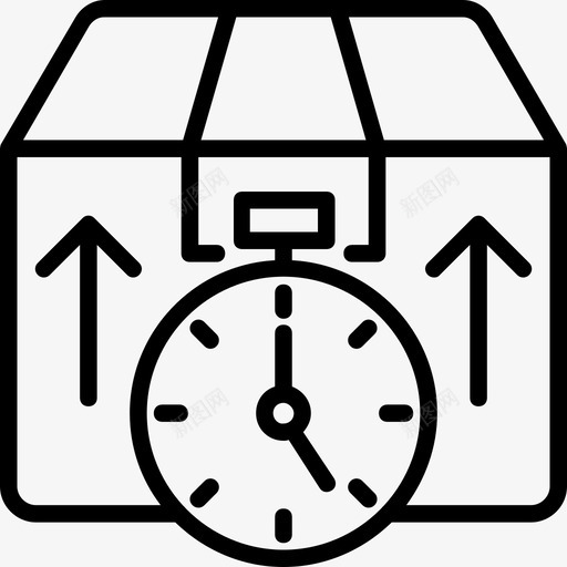 快速交货快递准时交货图标svg_新图网 https://ixintu.com 准时交货 快递 快速交货 快速物流 物流配送线图标