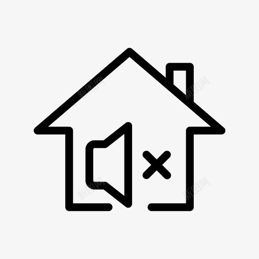 家庭静音用户界面图标svg_新图网 https://ixintu.com 家庭静音 用户界面