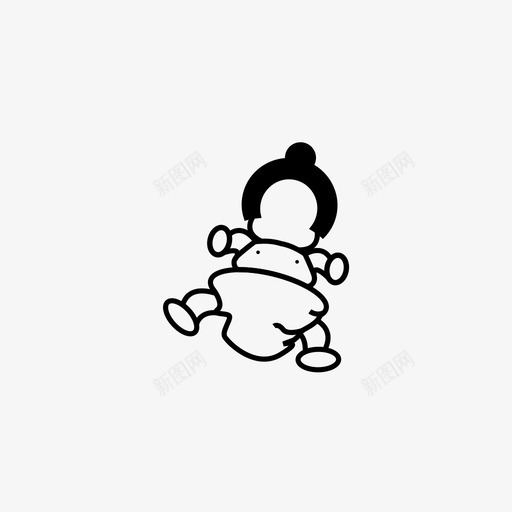相扑宝宝拳击手日本人图标svg_新图网 https://ixintu.com 姿势 拳击手 日本人 相扑宝宝 相扑手