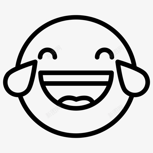 开心表情哭表情图标svg_新图网 https://ixintu.com 哭 开心表情 笑 表情 表情脸