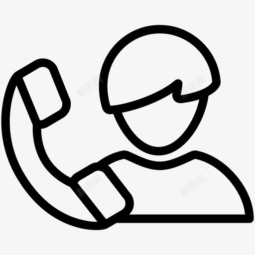 待命用户联系人电话图标svg_新图网 https://ixintu.com 个人资料 待命用户 杂项9 电话 联系人