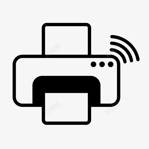 无线打印机文档wifi图标svg_新图网 https://ixintu.com it wifi 文档 无线打印机