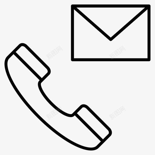 电话商务信息图标svg_新图网 https://ixintu.com 信息 商务 服务 电话 购物电子商务细线图标