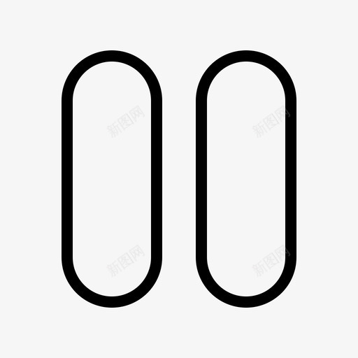 暂停暂停按钮播放列表图标svg_新图网 https://ixintu.com 播放列表 暂停 暂停按钮