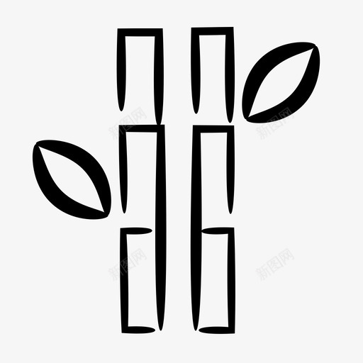竹子竹子植物竹竿图标svg_新图网 https://ixintu.com 日本 竹子 竹子植物 竹竿 自然