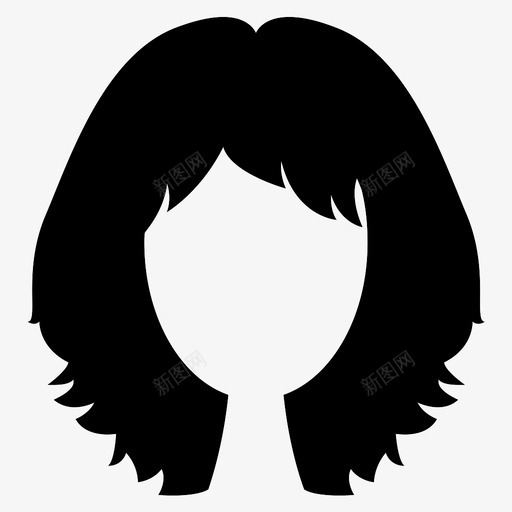 长头发的女人女人长头发图标svg_新图网 https://ixintu.com 人 女人 长头发 长头发的女人