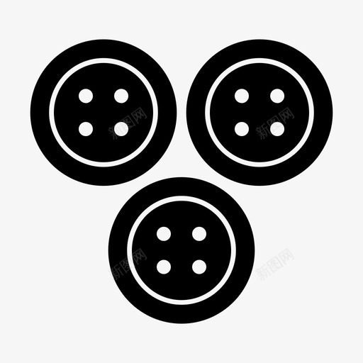 纽扣饼干扣子图标svg_新图网 https://ixintu.com 扣子 纽扣 缝纫 饼干