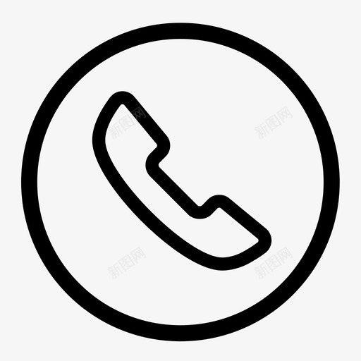 电话_圆_线性svg_新图网 https://ixintu.com 电话_圆_线性